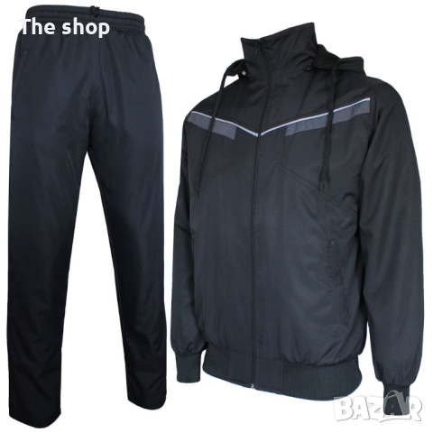 Черен шушляков екип с мека подплата (003), снимка 1 - Спортни дрехи, екипи - 45004501