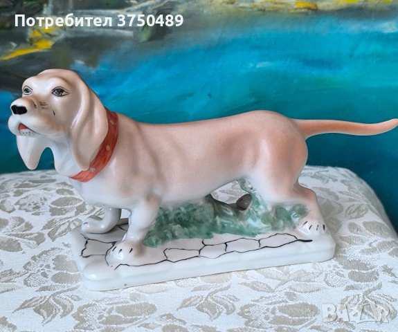 Порцеланова фигурка на куче, снимка 7 - Колекции - 53846058