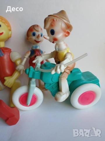 Стари пластмасови кукли Пинокио., снимка 3 - Колекции - 52523831