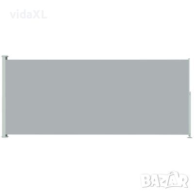 vidaXL Прибираща се дворна странична тента, 200x500 см, сива(SKU:313419, снимка 1 - Градински мебели, декорация  - 46173076