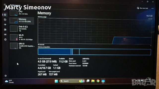 Dell Latitude 5400 16GB DDR4 i5-8265U , снимка 3 - Лаптопи за работа - 54220062