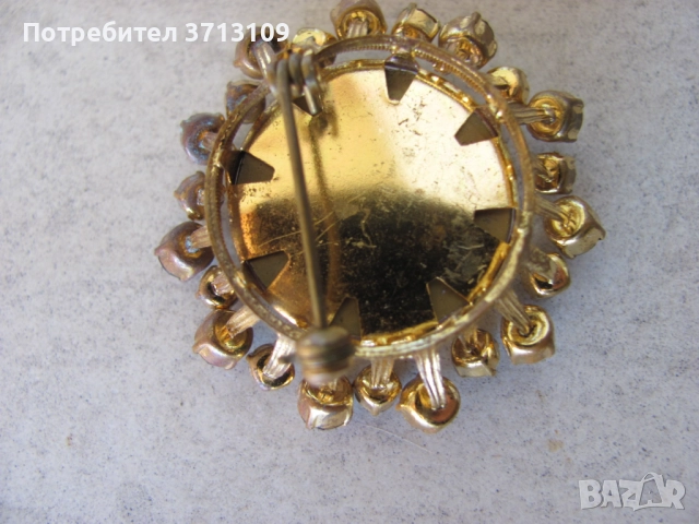 Брошка Бохемия, шлифовани полускъпоценни камъни, снимка 4 - Други - 51668704