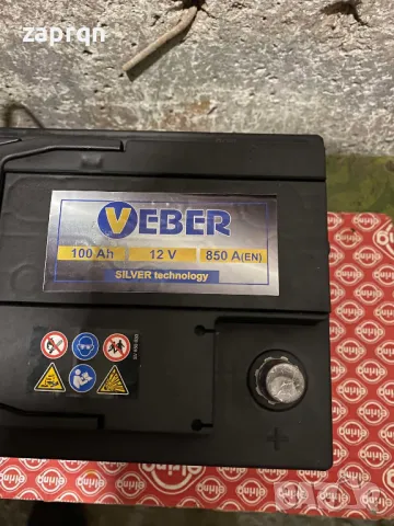 Акумулатор Veber 100 ам/ч 850 А с гаранция , снимка 5 - Части - 48134457