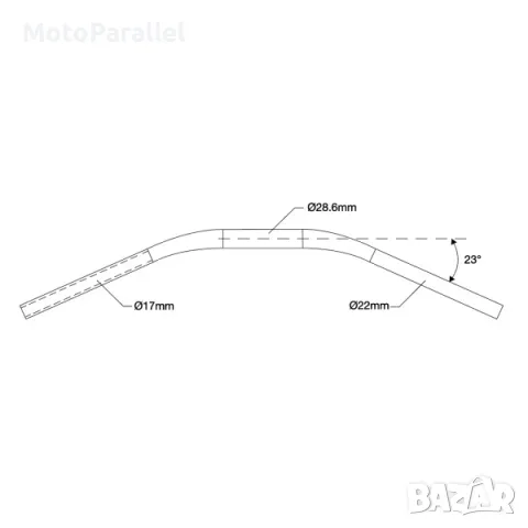 МОТО КОРМИЛО BARRACUDA HANDLEBAR 28/22 SILVER/СРЕБРИСТ, снимка 6 - Аксесоари и консумативи - 47257282