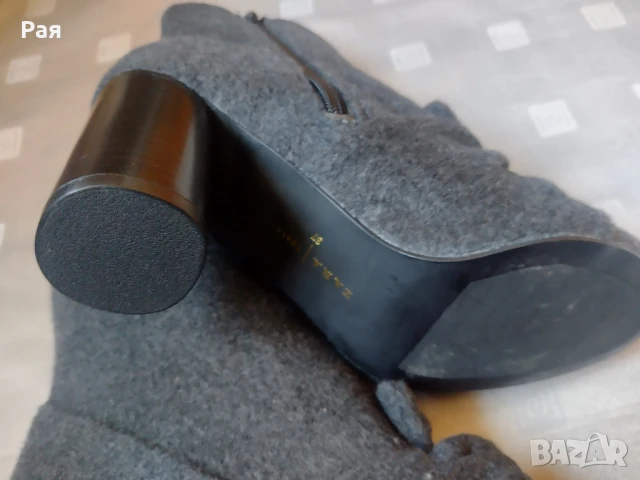 Боти в сиво Zara , снимка 8 - Дамски боти - 50705260