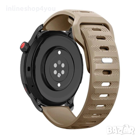 Силиконова Каишка за Huawei Watch GT6 | GT5 | GT4 | GT3 | GT2 Xiaomi Amazfit GTR 22mm, снимка 5 - Смарт гривни - 52648160