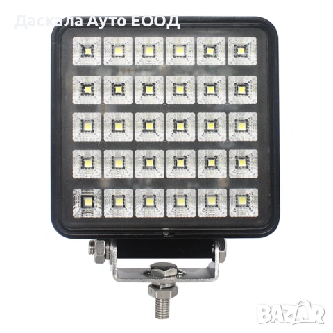 1бр. ЛЕД LED BAR работна лампа, фар, квадратен, 30W, 12-24V, с ключ on/off