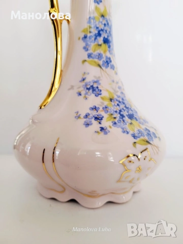 Кана с една дръжка розов порцелан H & C Czechoslovakia., снимка 4 - Други ценни предмети - 52241965