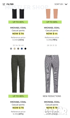 Мъжки памучен панталон MICHAEL COAL. Размер 34, снимка 9 - Панталони - 53134597