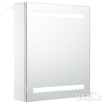 vidaXL LED шкаф с огледало за баня, 50x13,5x60 см(SKU:285115, снимка 1 - Огледала - 45767843