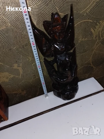 Гаруда-дърворезба-40см, снимка 5 - Статуетки - 51349787