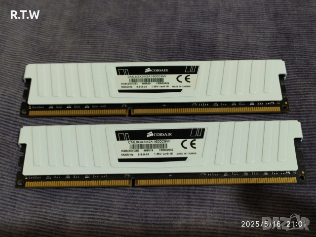 RAM памет 8GB (2x4GB) Corsair Vengeance LP DDR3 1600MHz, снимка 2 - RAM памет - 51991074