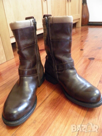 G-star оригинални кафяви боти от естествена кожа Uk4/37, снимка 5 - Дамски боти - 53247458