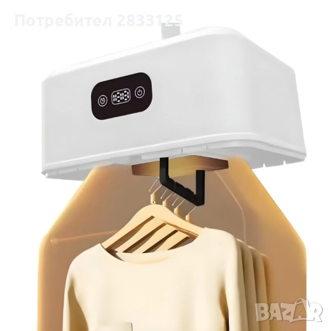Преносима електрическа сушилня за дрехи – компактна, сгъваема, с таймер и 3D циркулация, снимка 12 - Сушилни - 53658613