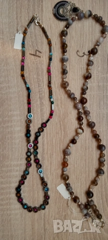 Колие. Гердан. Ботсвански  ахат, снимка 3 - Колиета, медальони, синджири - 53367106