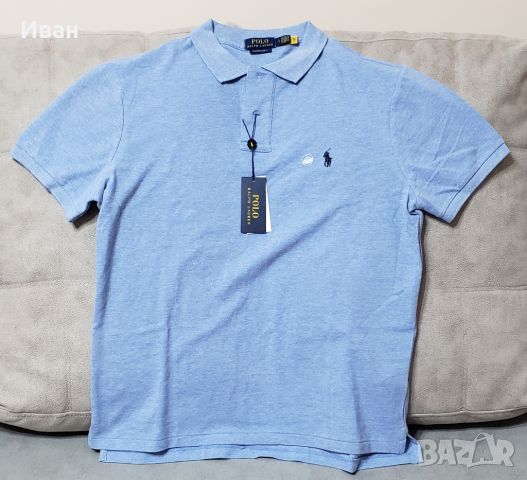 Нова оригинална фланелка Polo Ralph Lauren, custom slim fit – 100%  памук, L, снимка 2 - Тениски - 45164117