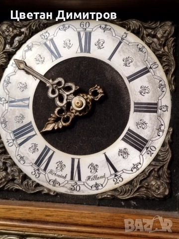 Антикварен стенен холандски часовник - Franz Hermle Атлас , снимка 8 - Стенни часовници - 52618158