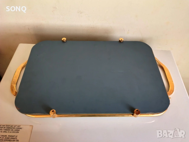 Прекрасен Огледален Позлатен Поднос, снимка 6 - Прибори за хранене, готвене и сервиране - 53600182