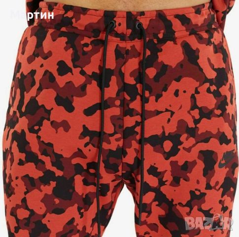 Мъжки комплект Nike Tech Fleece Red Camo - размер XL, снимка 7 - Спортни дрехи, екипи - 45880461