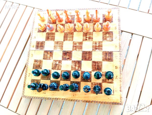 Шах с дървени фигури, снимка 3 - Шах и табла - 46410782