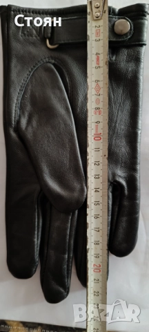 Мъжки кожени ръкавици от естествена кожа със закопчалка., снимка 7 - Ръкавици - 39077461