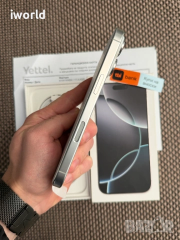 НОВ❗️ 36 МЕС. Гаранция❗️ 100%🔋❗️iPhone 16 Pro Лизинг от 30€/мес ❗️White  Titanium❗️128GB , снимка 7 - Apple iPhone - 54291738