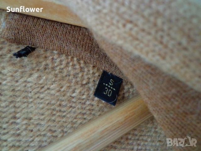 Жилетка Massimo Dutti от бежова камилска вълна и велур, размер S , снимка 5 - Жилетки - 53852998