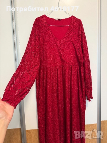 Дълга дантелена рокля хл, снимка 2 - Рокли - 52810244