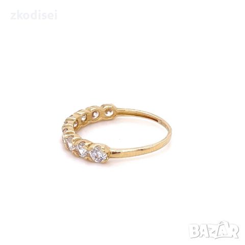 Златен дамски пръстен 1,49гр. размер:55 14кр. проба:585 модел:24360-1, снимка 2 - Пръстени - 46188820