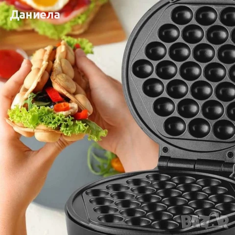 Уред за гофрети бъбъл-вафла MUHLER, 1000W, снимка 3 - Други стоки за дома - 50953565