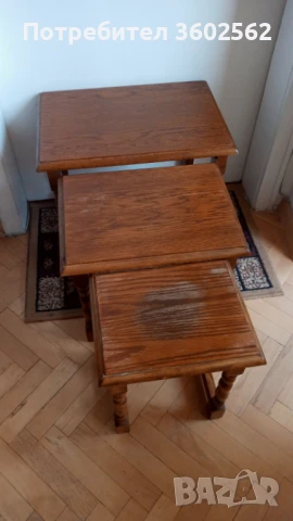 Винтидж помощни масички 3в1, снимка 3 - Маси - 50889550