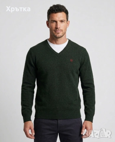 Fjallraven Shepparton - Оригинален мъжки пуловер от вълна размер M