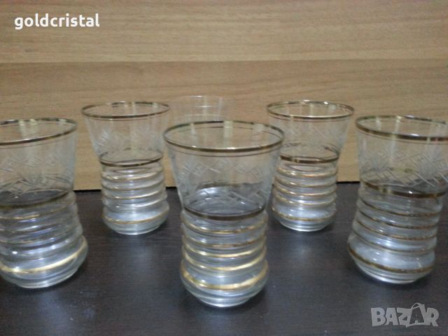 Ретро стъклени чаши , снимка 1 - Антикварни и старинни предмети - 46336694