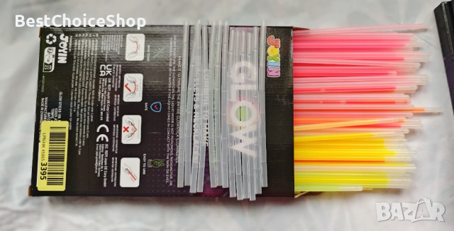 Комплект светещи пръчки 100 светещи пръчки 100 свързващи елементи – Неонови 7 цвята, снимка 4 - Други - 53364565