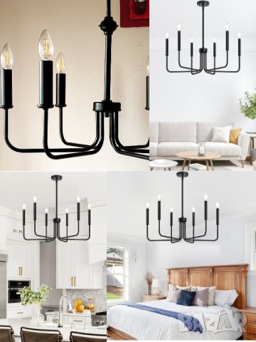 Модерен черен метален пендел,лампа за таван,единичен полилей, снимка 5 - Лампи за таван - 46321818