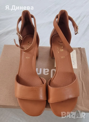 Дамски официални сандали с ток Jana 38н, снимка 4 - Дамски обувки на ток - 54152389