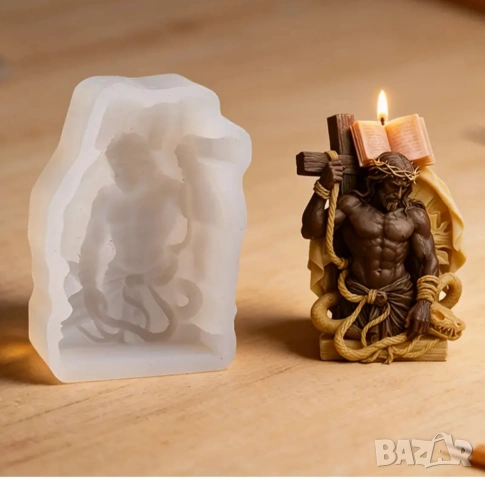 Молд Христос с кръст (1), снимка 6 - Форми - 53521708