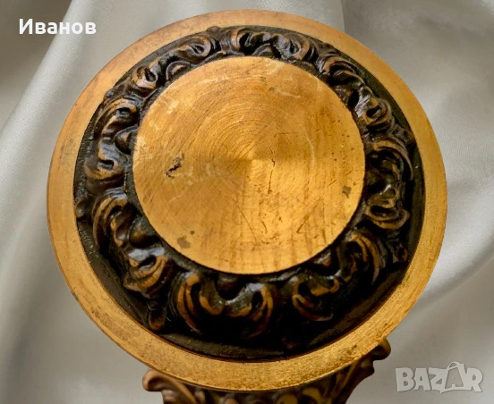 Комплект от 4 старинни закачалки за стена, изработени от масивен месинг. , снимка 6 - Антикварни и старинни предмети - 53984169