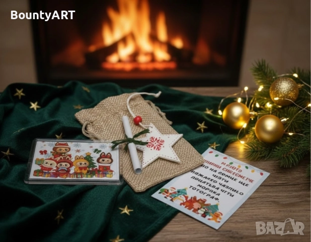 Детска Коледно чувалче- магнит и късметче, снимка 5 - Коледни подаръци - 52671551