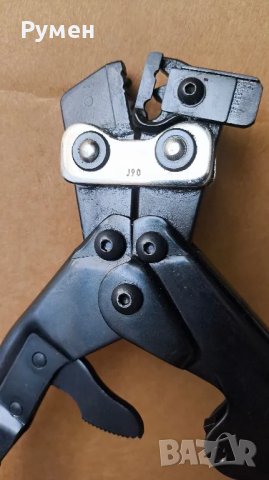 Клещи за кримпване (кербоване) на кабелни обувки и два кабела с гилза, снимка 10 - Клещи - 46406991