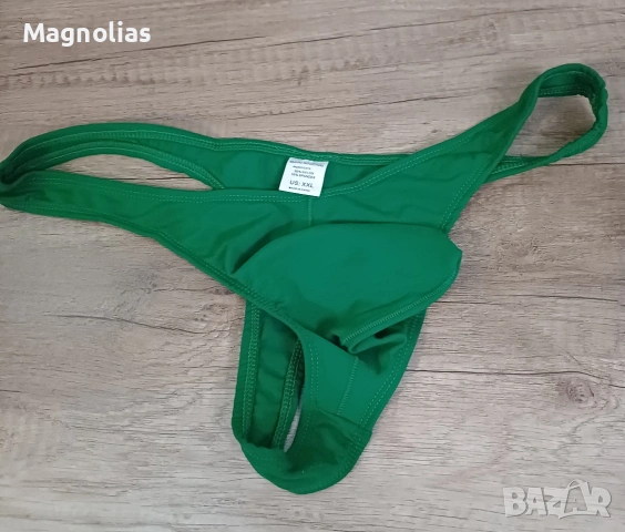 Мъжки Прашки G-String Solid Color Green 💚, снимка 3 - Бельо - 53802901