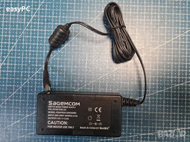 Оригинален захранващ адаптер SAGEMCOM  12V 2.0A , снимка 7 - Друга електроника - 49298897