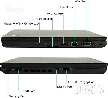 Lenovo Thinkpad T450  FULL HD, 1TB HDD, 16GB RAM, 3.2Ghz Лаптоп, снимка 3 - Лаптопи за работа - 49978225