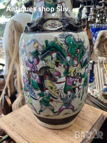 Автентична китайска ваза от 19в. №5595, снимка 4 - Антикварни и старинни предмети - 46446150