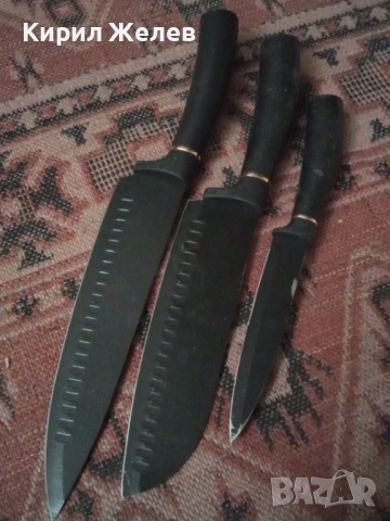 Кухненски ножове 3 броя 53725, снимка 3 - Прибори за хранене, готвене и сервиране - 53434963