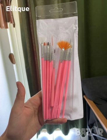 Комплект от 15 броя четки за маникюр и педикюр ZJY53, снимка 3 - Продукти за маникюр - 53396789