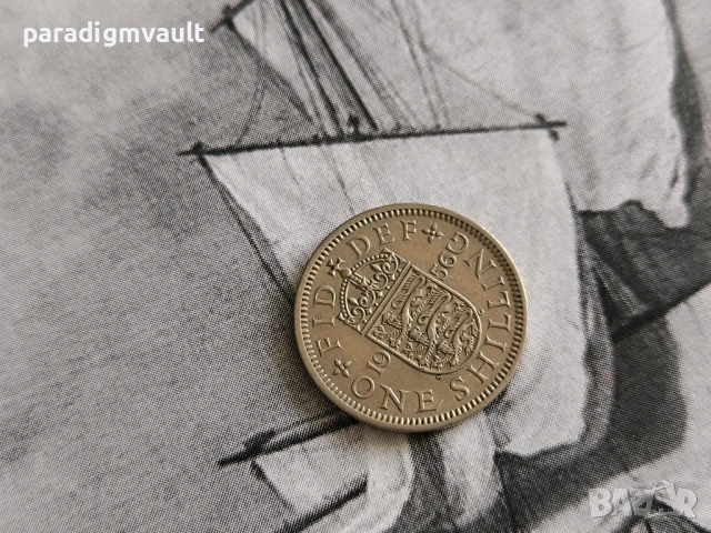 Монета - Великобритания - 1 шилинг | 1956г.