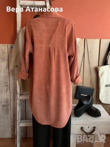 🍑💄🍑 Удължена връхна риза в цвят камел🤎 с/м🍍, снимка 2 - Ризи - 51409007