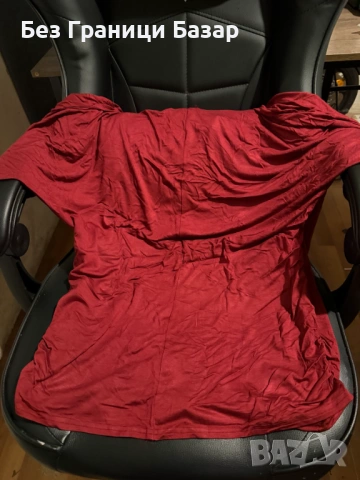 Нова Дамска туника бордо, къс ръкав, еластична кройка универсален размер, снимка 3 - Други - 53629825