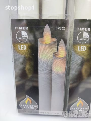 Led реалистични свещи с таймер , снимка 3 - Декорация за дома - 46101307